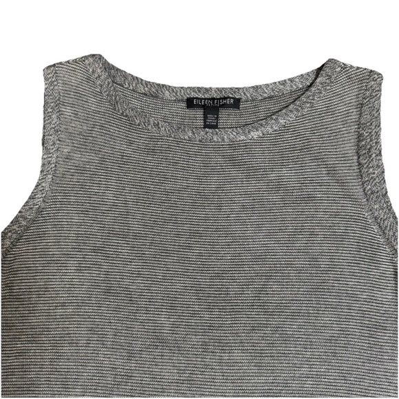 Eileen Fisher Petite Ash Grey Tunic Dress Tencel Merino Wool SZ *PP Minimalist - Picture 3 of 9